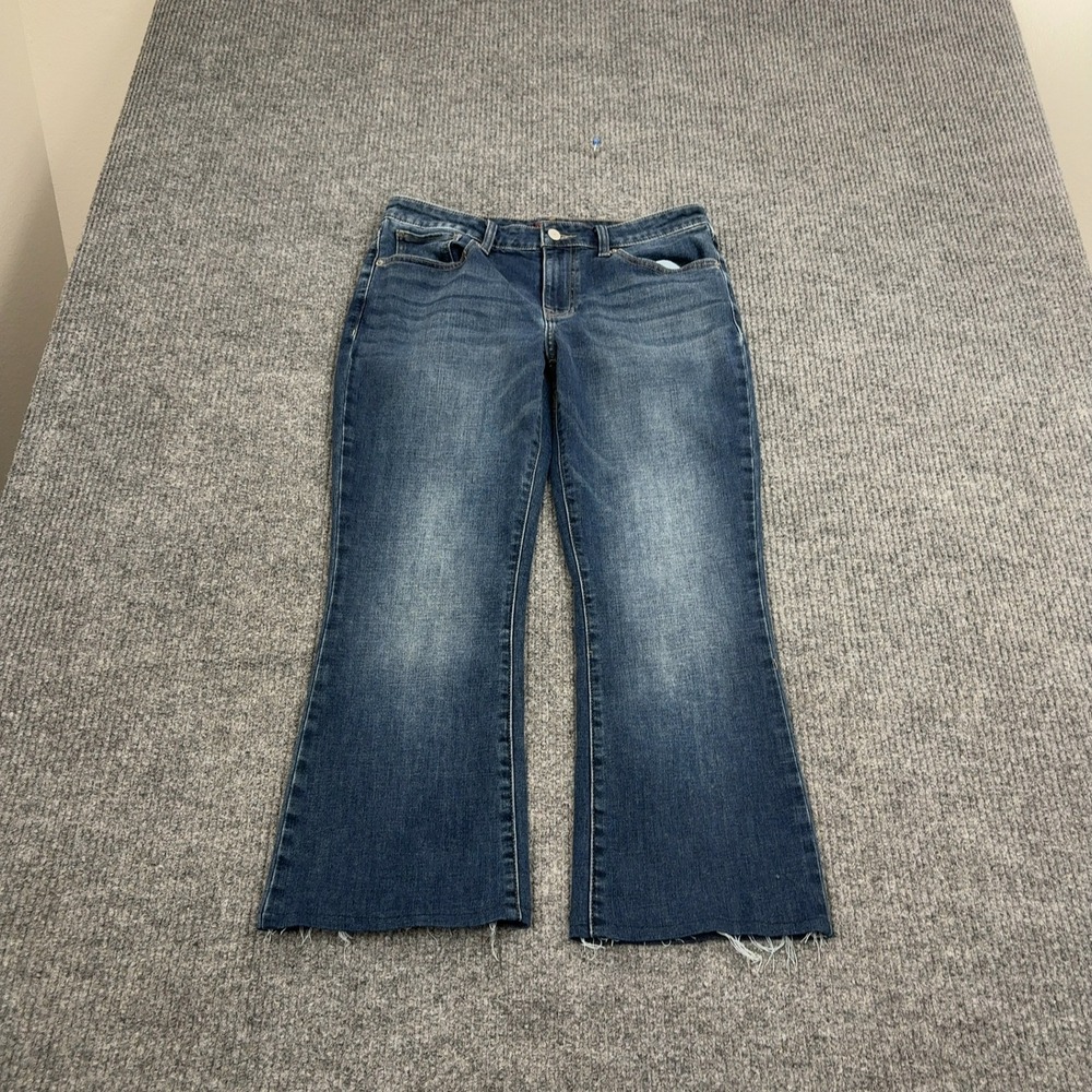 Lucky Brand Jeans Womens 10 Blue Cotton Lolita Boot Raw Hem Cropped Casual‎ Boho